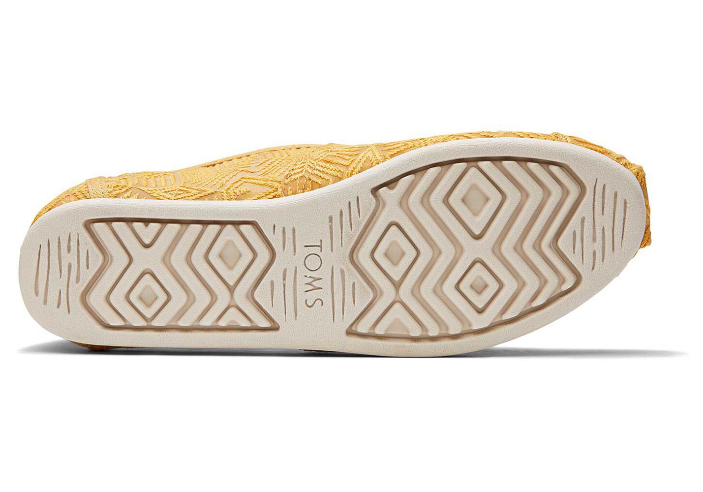 Toms Espadryle Damskie Żółte - Alpargata Geo Lace - 49AEJPTVG